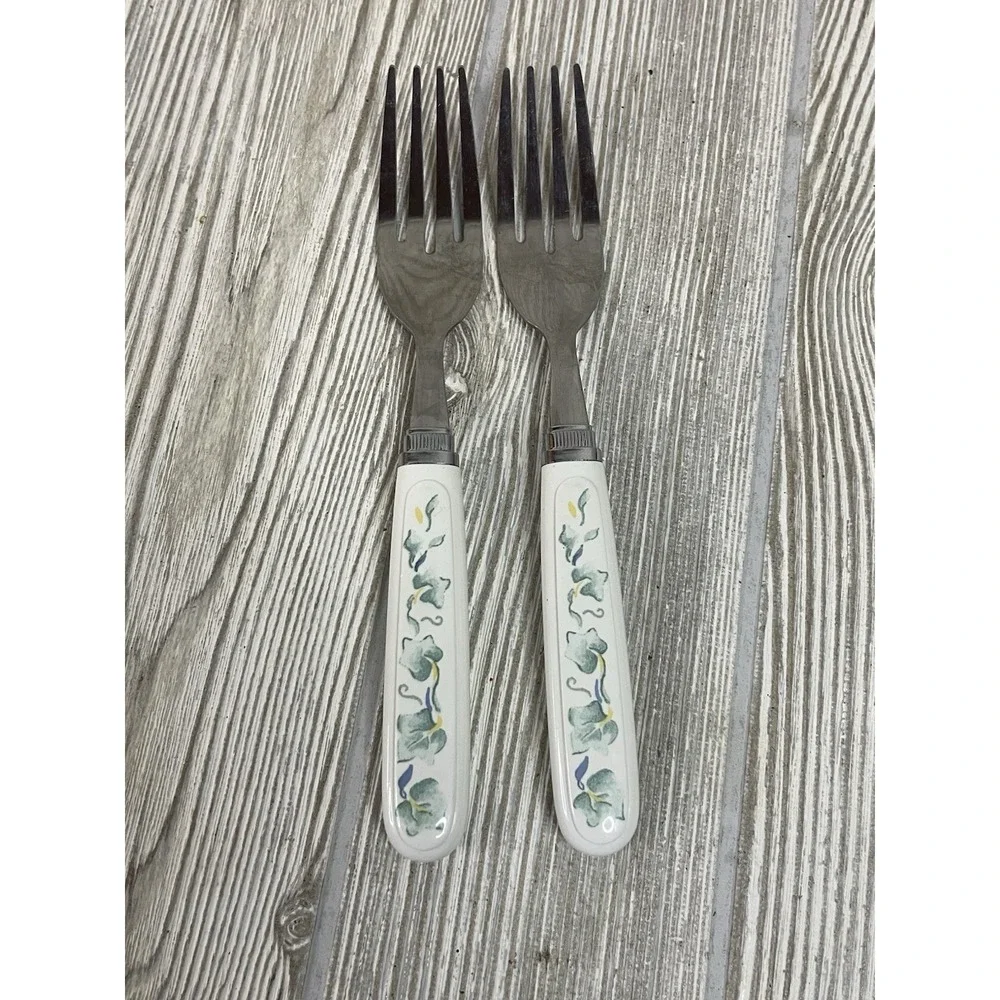 Corelle Flatware Salad Fork Calloway GREEN IVY Stainless Replacement Piece